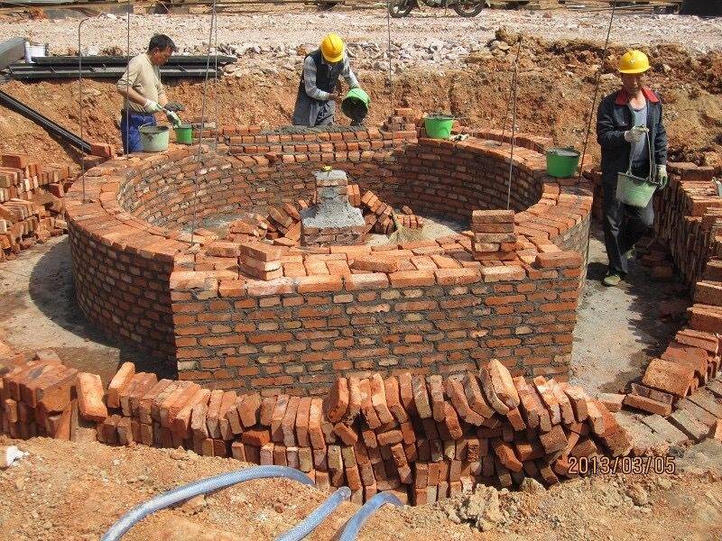 西藏50米砖烟囱新建
